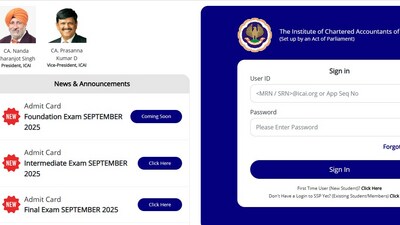 ICAI CA Foundation admit card 2025 soon (Official website, screenshot) ICAI CA Foundation admit card 2025 soon (Official website, screenshot)