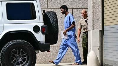 US rapper Lil Nas X (L) is released from Los Angeles Superior Court in Los Angeles, California, on August 25, 2025. (AFP) US rapper Lil Nas X (L) is released from Los Angeles Superior Court in Los Angeles, California, on August 25, 2025. (AFP)