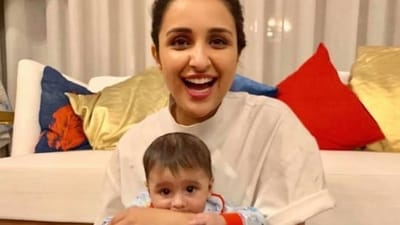 Parineeti Chopra with Sania Mirza's son in an older picture. Parineeti Chopra with Sania Mirza's son in an older picture.