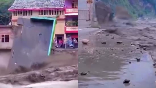 Himachal Pradesh on high alert as heavy rains triggered floods and blocked roads. (@GoHimachal_/X)