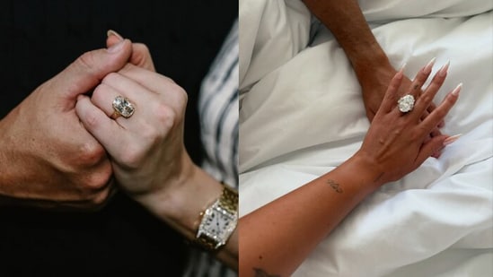 Taylor Swift vs Georgina Rodríguez's engagement ring. (Instagram/taylorswift/georginagio)