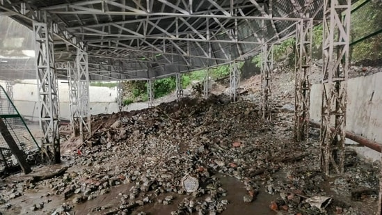 In June a landslide triggered by rains blocked the new track to Mata Vaishno Devi shrine atop Trikuta hills, in Reasi district of Jammu and Kashmir (PTI/File)