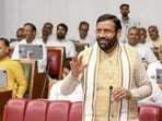 Haryana chief minister Nayab Singh Saini speaking during the monsoon session of the assembly in Chandigarh. (PTI Photo) Haryana chief minister Nayab Singh Saini speaking during the monsoon session of the assembly in Chandigarh. (PTI Photo)