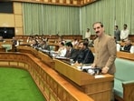 Himachal Pradesh speaker Kuldeep Singh Pathania on Tuesday rejected the notice for privilege motion against chief minister Sukhvinder Singh Sukhu submitted by the Bharatiya Janata Party (BJP) MLA from Dharmashala Sudhir Sharma. (HT Photo)