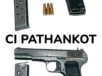 Police have recovered two .30 bore star mark pistols and six live cartridges from the accused. (Sourced) Police have recovered two .30 bore star mark pistols and six live cartridges from the accused. (Sourced)