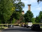 The Annunciation Catholic Church is seen behind police tape following a mass shooting on August 27, 2025 in Minneapolis, Minnesota. The Annunciation Catholic Church is seen behind police tape following a mass shooting on August 27, 2025 in Minneapolis, Minnesota.