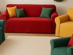 Bright sofa cover sets in festive shades instantly add warmth and charm, creating a refreshed look perfect for seasonal celebrations.