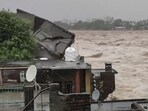 The Tawi River at Bhagwati Nagar in Jammu. (PTI)