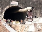 Uttarkashi, Nov 20 (ANI): Rescue operations are underway after a portion of the Silkyara Tunnel collapsed and a number of workers got trapped under it, in Uttarkashi on Monday. (ANI Photo) (ANI)