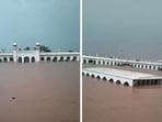 Visuals from across the border showed the Kartarpur Sahib gurdwara in Pakistan submerged in up to seven feet of water from the overflowing Ravi river on Wednesday. (X)