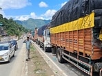 The stretch of road from Pandoh to Aut along the Chandigarh-Manali National Highway was closed by authorities for traffic The stretch of road from Pandoh to Aut along the Chandigarh-Manali National Highway was closed by authorities for traffic