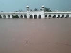 Gurdwara Sri Kartarpur Sahib, Punjab, Pakistan inundated in rainwater after intense downpour Gurdwara Sri Kartarpur Sahib, Punjab, Pakistan inundated in rainwater after intense downpour