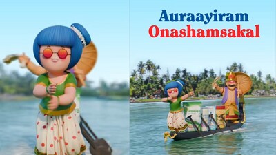 Aura-farming Amul girl won hearts this Onam. (@amul_india/Instagram) Aura-farming Amul girl won hearts this Onam. (@amul_india/Instagram)