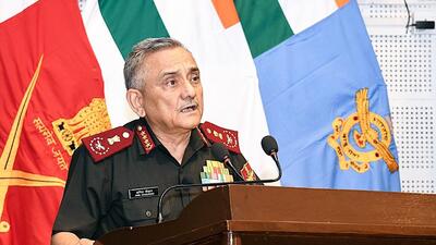 Chief of Defence Staff General Anil Chauhan addresses the gathering during Ran Samvad 2025 at the Army War College. (ANI) Chief of Defence Staff General Anil Chauhan addresses the gathering during Ran Samvad 2025 at the Army War College. (ANI)
