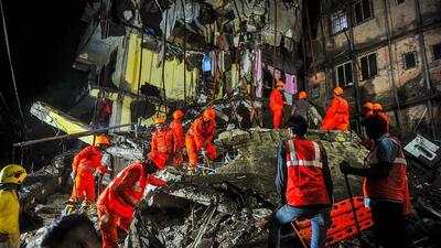 District magistrate Indurani Jakhar inspected the spot and said that the revenue department, police, and municipal corporation are continuing the rescue operation (PTI) District magistrate Indurani Jakhar inspected the spot and said that the revenue department, police, and municipal corporation are continuing the rescue operation (PTI)