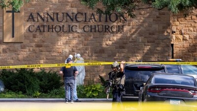 A shooter fired through the windows of a church in Minnesota, killing two and injuring several others. (REUTERS)