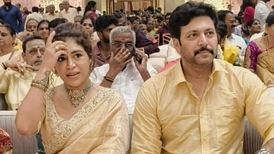 Keneeshaa Francis says she sees god in Ravi Mohan. Keneeshaa Francis says she sees god in Ravi Mohan.