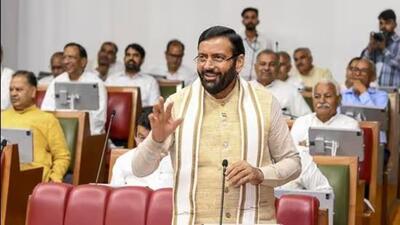 Haryana chief minister Nayab Singh Saini speaking during the monsoon session of the assembly in Chandigarh. (PTI Photo) Haryana chief minister Nayab Singh Saini speaking during the monsoon session of the assembly in Chandigarh. (PTI Photo)