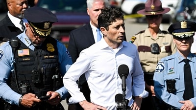 Minneapolis Mayor Jacob Frey speaks to the media following a mass shooting at Annunciation Catholic Church on August 27, 2025 in Minneapolis, Minnesota. (Getty Images via AFP) Minneapolis Mayor Jacob Frey speaks to the media following a mass shooting at Annunciation Catholic Church on August 27, 2025 in Minneapolis, Minnesota. (Getty Images via AFP)
