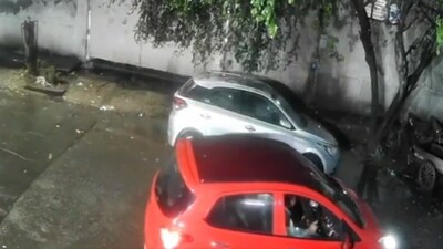 32-year-old man dies after being hit and dragged by a car driven by a minor in Delhi’s Samaypur Badli. (Videograb) 32-year-old man dies after being hit and dragged by a car driven by a minor in Delhi’s Samaypur Badli. (Videograb)