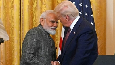 US President Donald Trump shakes hands with Prime Minister Narendra Modi during a joint press conference in the East Room of the White House in Washington, DC, (AFP) US President Donald Trump shakes hands with Prime Minister Narendra Modi during a joint press conference in the East Room of the White House in Washington, DC, (AFP)