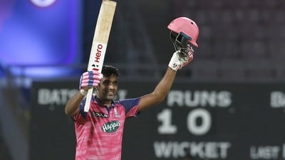R Ashwin scored his maiden IPL half-century against Delhi Capitals in IPL 2022. (IPL/BCCI Image) R Ashwin scored his maiden IPL half-century against Delhi Capitals in IPL 2022. (IPL/BCCI Image)