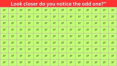 Identify the number '21' in this viral optical illusion challenge. Identify the number '21' in this viral optical illusion challenge.