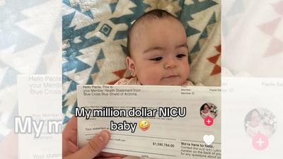 A $1.5 million medical bill has left social media in shock. (TikTok/@paolaamairani_) A $1.5 million medical bill has left social media in shock. (TikTok/@paolaamairani_)
