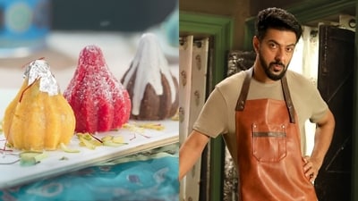 Chef Ranveer Brar has shared 3 fun and colourful modak recipes that come in exotic flavours. (instagram/@ranveer.brar (image processed with AI tools)) Chef Ranveer Brar has shared 3 fun and colourful modak recipes that come in exotic flavours. (instagram/@ranveer.brar (image processed with AI tools))