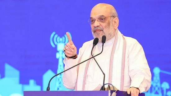 Home Minister Amit Shah addresses an event in Delhi (Amit Shah- X)