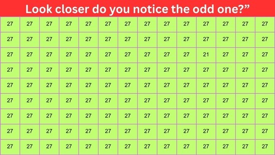 Identify the number '21' in this viral optical illusion challenge.