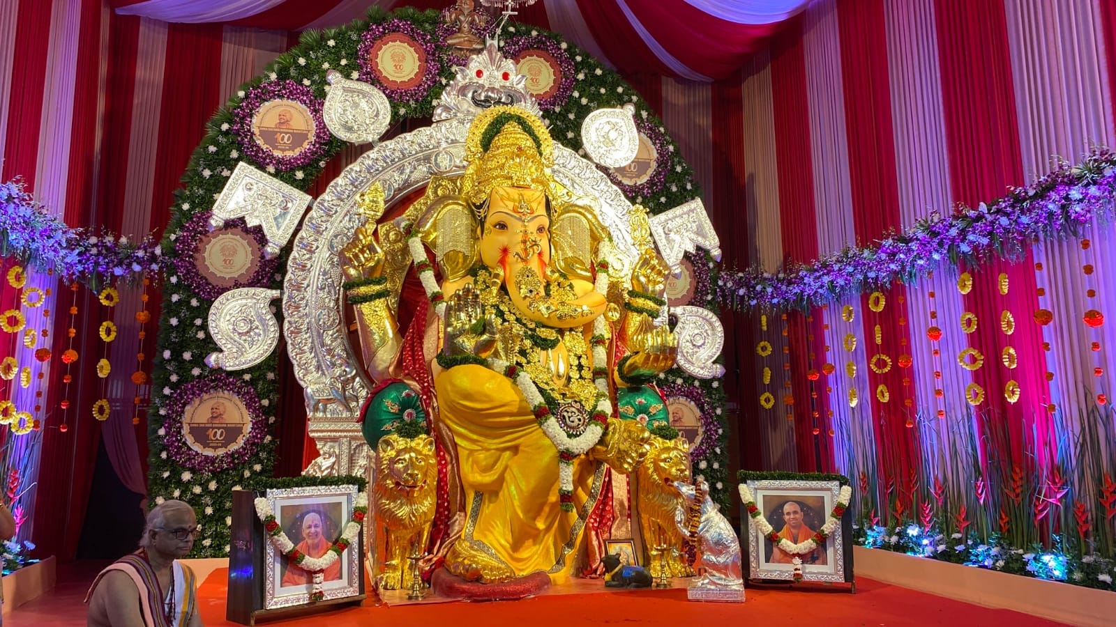 GSB Seva Mandal hosts its Ganpati celebrations at Shree Sukrateendra Nagar. (X/@NehalShahBJP) GSB Seva Mandal hosts its Ganpati celebrations at Shree Sukrateendra Nagar. (X/@NehalShahBJP)