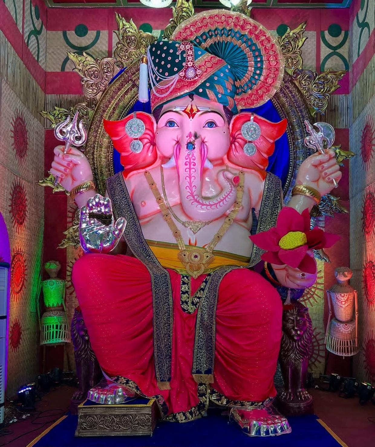 Residing in the bustling Girgaon area in south Mumbai, Girgaoncha Raja holds a special position in the hearts of Mumbaikars. (Instagram/ @girgaoncharaja) Residing in the bustling Girgaon area in south Mumbai, Girgaoncha Raja holds a special position in the hearts of Mumbaikars. (Instagram/ @girgaoncharaja)