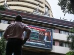 The Bombay Stock Exchange building on Dalal Street in Mumbai. The Bombay Stock Exchange building on Dalal Street in Mumbai.