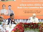In a post on X, Union home minister Amit Shah said the Himanta Biswa Sarma government was fulfilling the aspirations of the people of Assam and every party worker should dedicate themselves to building a prosperous Assam. (X/AmitShah) In a post on X, Union home minister Amit Shah said the Himanta Biswa Sarma government was fulfilling the aspirations of the people of Assam and every party worker should dedicate themselves to building a prosperous Assam. (X/AmitShah)