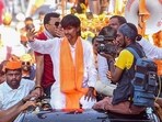 Maratha leader Manoj Jarange Patil leads the Maratha Reservation Front's march at Viman Nagar in Pune. Maratha leader Manoj Jarange Patil leads the Maratha Reservation Front's march at Viman Nagar in Pune.