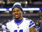 Dallas Cowboys defensive end Micah Parsons (11) reacts after the game against the Baltimore Ravens