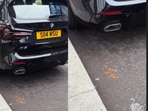 An Indian man’s video of gutka stains on a London street went viral. An Indian man’s video of gutka stains on a London street went viral.
