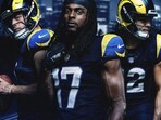 The NFL Rivalries uniform of the Rams will have a 'Midnight Mode' themed design. The NFL Rivalries uniform of the Rams will have a 'Midnight Mode' themed design.