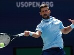 Serbia's Novak Djokovic in action during his second round match against Zachary Svajda of the U.S.