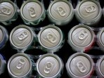 FILE PHOTO: Beer cans are displayed in a store in Ciudad Juarez, Mexico