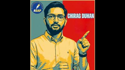 An AI avatar of an ASAP leader amid PU student elections slated for September 3. (HT Photo) An AI avatar of an ASAP leader amid PU student elections slated for September 3. (HT Photo)