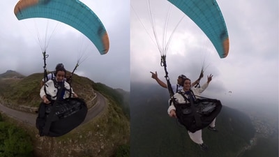 An Instagram reel of a DJ performing while paragliding at 10,000 feet goes viral. (@tryps.music/Instagram) An Instagram reel of a DJ performing while paragliding at 10,000 feet goes viral. (@tryps.music/Instagram)