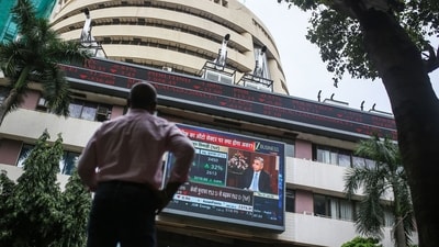 The Bombay Stock Exchange building on Dalal Street in Mumbai. (Bloomberg)
