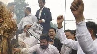 Lawyers held a sit-in outside court complexes on Monday and boycotted proceedings on Tuesday and Wednesday. (Representative photo) Lawyers held a sit-in outside court complexes on Monday and boycotted proceedings on Tuesday and Wednesday. (Representative photo)