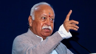 RSS chief Mohan Bhagwat speaks during the 'Kathale Kulsammelan' programme in Nagpur on December 1, 2024. (PTI file) RSS chief Mohan Bhagwat speaks during the 'Kathale Kulsammelan' programme in Nagpur on December 1, 2024. (PTI file)