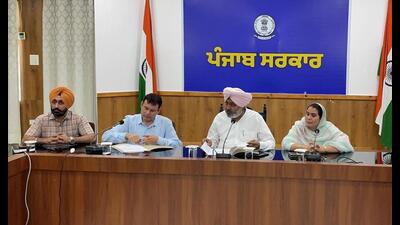 Punjab finance minister Harpal Singh Cheema during a meeting in Sangrur on Wednesday. (HT Photo)