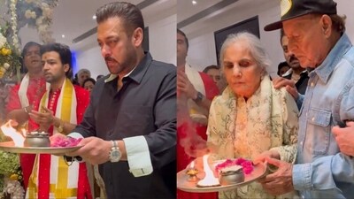 Salman Khan and his parents, Salma Khan and Salim Khan, performed puja on Ganesh Chaturthi 2025. Salman Khan and his parents, Salma Khan and Salim Khan, performed puja on Ganesh Chaturthi 2025.