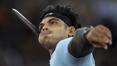 Neeraj Chopra of India competes in the men's javelin competition during the World Athletics Diamond League final. (AP) Neeraj Chopra of India competes in the men's javelin competition during the World Athletics Diamond League final. (AP)