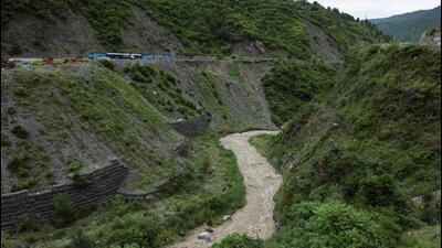 The Bhagirathi river after heavy rainfall in Chinyalisour, Uttarakhand, on August 6. (REUTERS) The Bhagirathi river after heavy rainfall in Chinyalisour, Uttarakhand, on August 6. (REUTERS)